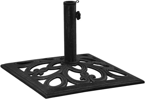 Miniatura 30 de Base redonda para sombrilla de patio, soporte resistente para sombrilla para exteriores, patio, piscina, al aire libre, blanco, 26.5 libras, hierro