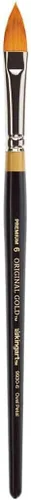 Miniatura 7 de KINGART Original Gold 9930 Series, Golden Taklon Oval Floral Petal Artist Brush (juego de 4) Negro, B-100