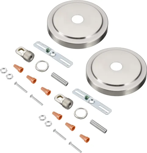 Miniatura 8 de Aspen Creative 21508-11 - Kit de lámpara de araña de transición y toldo con bucle para cuello, bronce aceitado, diámetro de 5-1/2 pulgadas, orificio