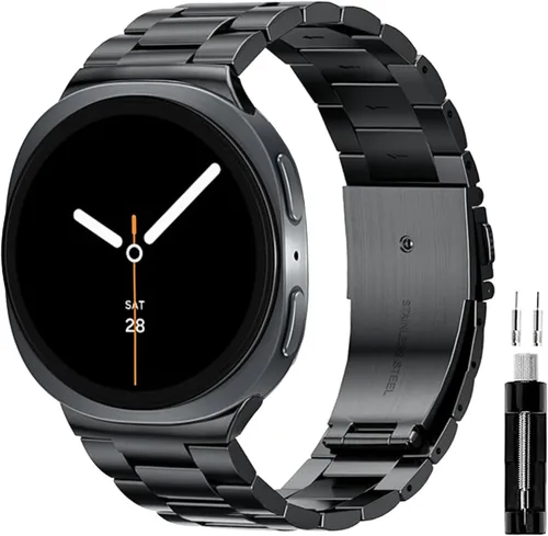 Miniatura 23 de GOLDTOLUCK Correa de acero inoxidable compatible con Samsung Galaxy Watch 8 7 6 5 4 Classic FE Pro 40mm 44mm 46mm 43mm 47mm 45mm 42mm 20mm