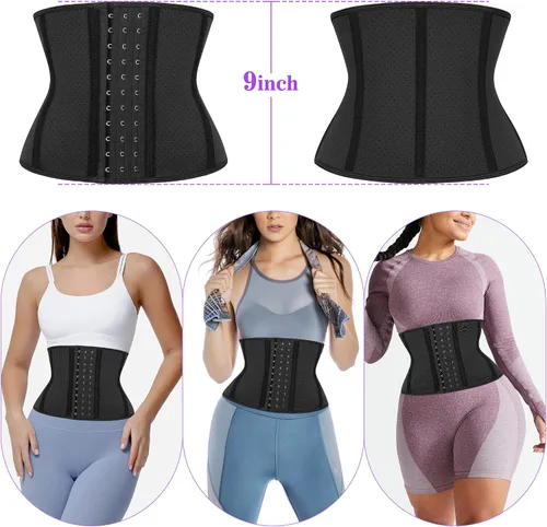 Miniatura 5 de Entrenador de Cintura de Torso Corto para Mujer, Baja la Grasa del Vientre, Fajas Colombianas de Entrenamiento, Corsé Moldeador de Cintura