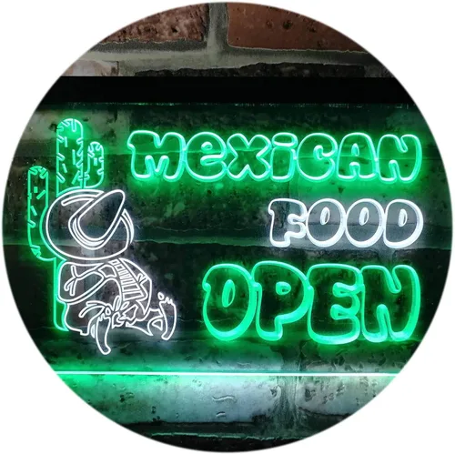 Miniatura 17 de ADVPRO Letrero de neón LED de doble color, barra de cactus de comida mexicana, azul y rojo, 12 x 8.5 pulgadas st6s32-i0101-br