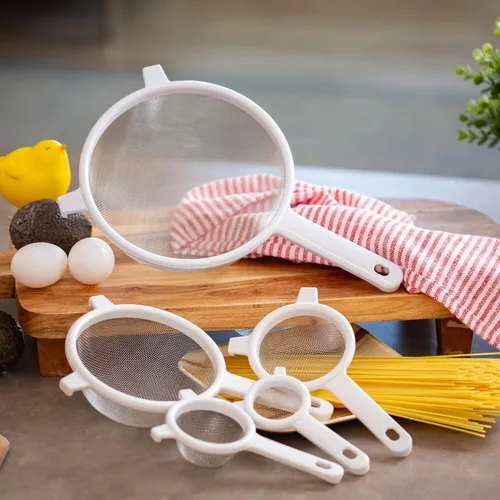 Miniatura 3 de Chef Craft Colador clásico de malla de acero inoxidable, 6 pulgadas, blanco