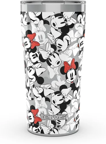 Miniatura 11 de Tervis Disney - Minnie Expressions - Vaso aislado de doble pared hecho en Estados Unidos mantiene las bebidas frías y calientes, 10 onzas, ondulado