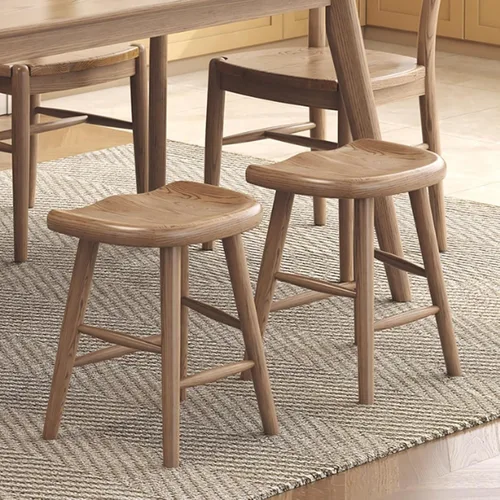 Miniatura 2 de Juego de sillas de comedor de madera, silla de comedor moderna, sillas de cocina de granja, taburete de vestíbulo, silla sin brazos para cocina