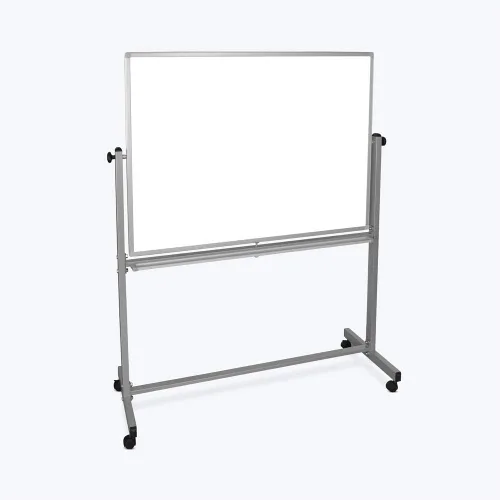 Luxor Pizarra blanca magnética reversible de doble cara de borrado en seco de 48 pulgadas de ancho x 36 pulgadas de alto, con marco de aluminio y