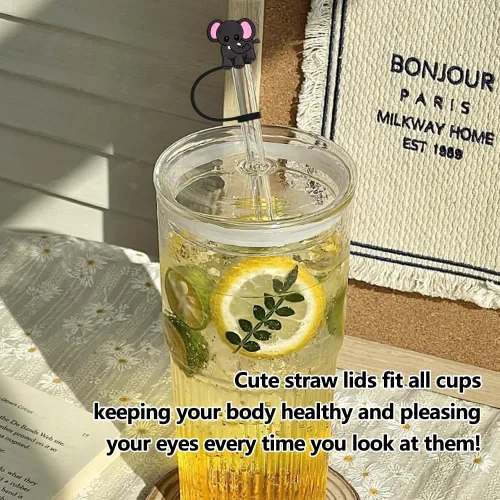 Miniatura 2 de 12 tapas de silicona reutilizables de grado alimenticio con temática de animales del bosque, adecuadas para bolsas de recuerdos de fiesta, fiesta