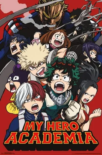 Miniatura 17 de My Hero Academia - Póster de pared Key Art 2, 22.37 x 34.00 pulgadas, paquete de póster y montaje