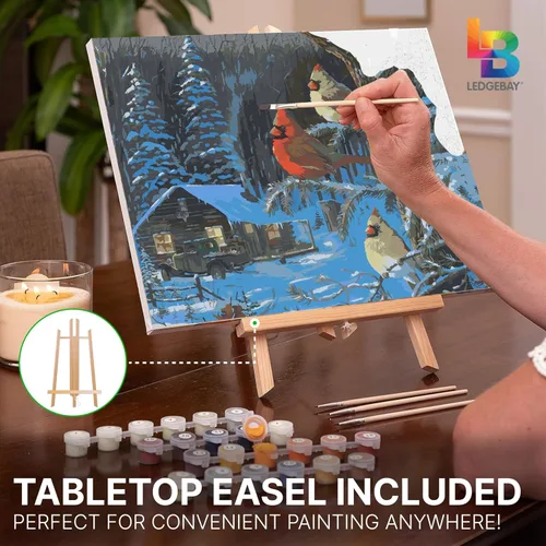 Miniatura 7 de Ledgebay - Kit de pintura por números DIY para adultos, lienzo enmarcado, principiante a avanzado, kit de pintura por números. Los kits incluyen