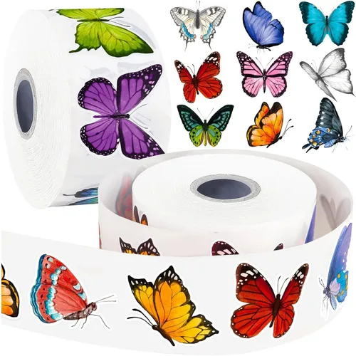 Miniatura 8 de 1200 calcomanías de flores, rollo de calcomanías de flores para niños, rollo de flores para álbumes de recortes, botellas de agua, decoraciones
