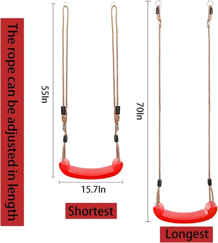 Miniatura 2 de WUWEOT Asiento de columpio para árbol, asiento de columpio para niños al aire libre, asiento colgante de plástico para árbol de 220 libras