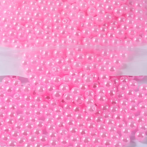 Miniatura 25 de 1970 piezas Cuentas de Perla para Hacer Joyas, 6 Tamaños con Agujero para Pulseras, Collares, Aretes, Kit de Manualidades DIY, Regalos para Mujeres