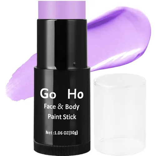 Miniatura 11 de Go Ho Barra de Pintura Facial Azul Mezclable en Crema (29.99 g), Pintura Corporal y Facial Azul Real de Cobertura Total para Adultos, Niños, Palo