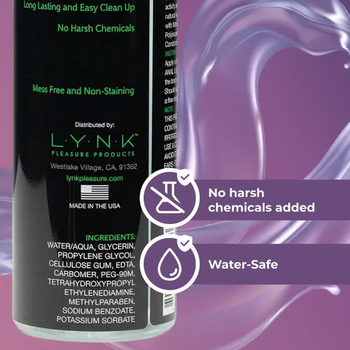 Miniatura 4 de LYNK Lubricante a base de agua de 8 onzas con bomba de mano, lubricante de gel de larga duración fácil de limpiar para privacidad compatible
