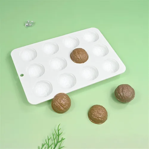 Miniatura 6 de Molde de silicona de grado alimenticio, bandeja para hacer chocolate y dulces de 12 cavidades para hornear, molde de postre