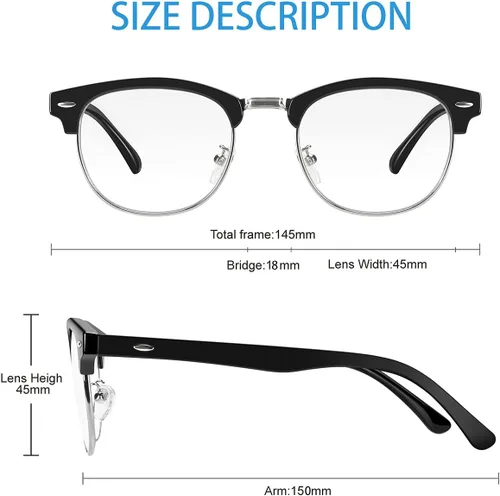 Miniatura 3 de Paquete de 2 lentes de bloqueo de luz azul para fatiga ocular en la computadora [ojo seco y ojo agrio], anti UV que reduce el dolor de cabeza