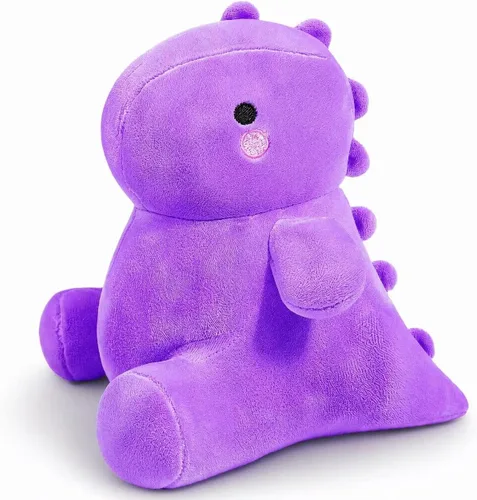 Miniatura 7 de Juguetes de peluche de dinosaurio azul de 10 pulgadas, lindos animales de peluche de dinosaurio para niños y niñas, peluches de dinosaurio Kawaii