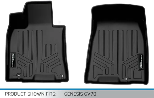 Miniatura 4 de SMARTLINER Juego de alfombrillas de primera fila para todo tipo de clima, compatibles con Genesis GV70 2022-2025