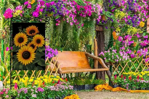 Miniatura 3 de AOYEGO Bandera de jardín con diseño de girasol, pequeña, vertical, de doble cara, 12.5 x 18 pulgadas, flor de otoño, color amarillo, floral