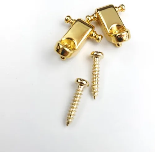 Miniatura 5 de Guías de cuerda de rodillo estándar para guitarra eléctrica, paquete de 2 unidades (dorado)