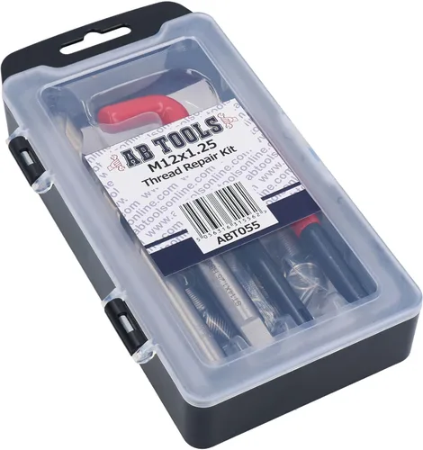 Miniatura 3 de AB Tools -Neilsen M12 x 0.049 in Kit de reparación de rosca/grifo cortador helicoil 15pc Set hilo dañado