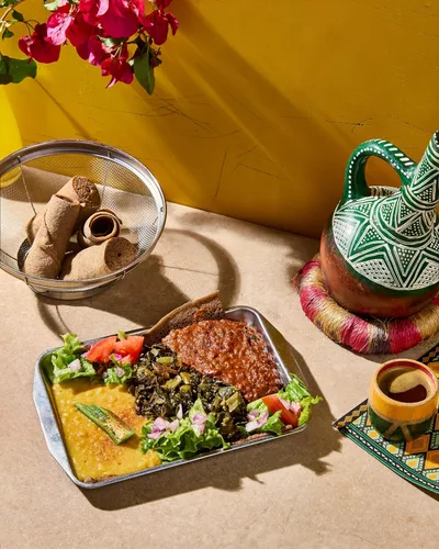 Miniatura 2 de Brundo Ethiopian Spice Company Harina de Teff sin gluten Grano de Teff etíope en polvo auténtico seleccionado y procesado Cosechado e
