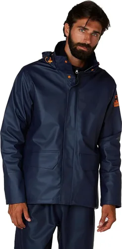 Miniatura 2 de Helly Hansen Workwear Gale Waterproof Jackets for Men Made from Heavy-Duty Polyurethane on Polyester Knit for High Mobility