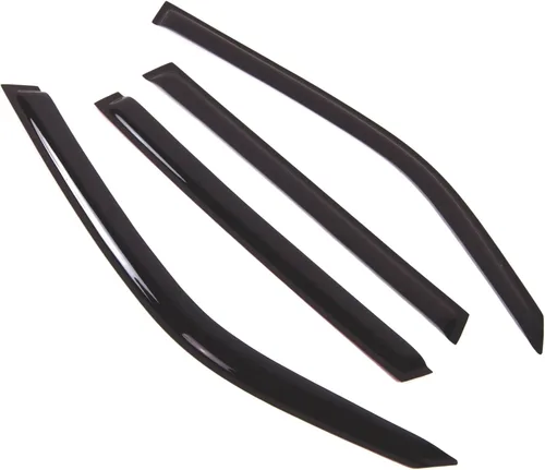 Visor de ventana compatible con Mercedes GLK300 GLK350 2010-2016, DGWV2-728, deflector de montaje exterior, protector de lluvia, humo oscuro, juego