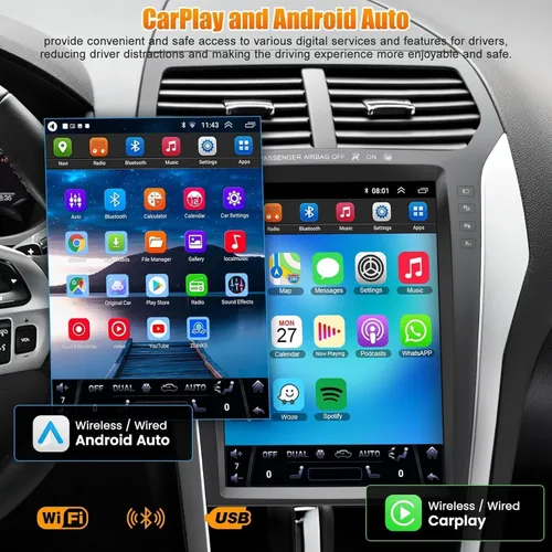 Miniatura 3 de para Ford Explorer 2011-2019 Radio de Coche Android 15 2+64 8 núcleos, Radio de Coche con Pantalla Táctil IPS de 12.1" Integrado GPS Inalámbrico