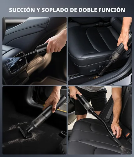 Miniatura 3 de Aspiradora de Coche Portátil Inalámbrica de Mano 4-en-1 Mini Aspiradora Inalámbrica con 2 Modos de Succión y 16800pa de Potencia de Succión Modos