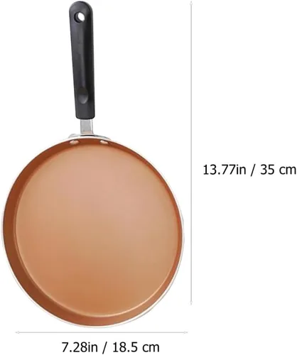 Miniatura 2 de Hemoton Sartén anodizada dura de aluminio antiadherente sartén de tortilla de 11 pulgadas