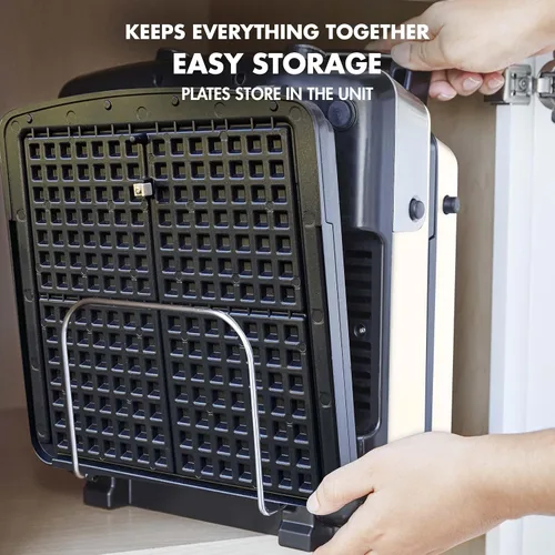 Miniatura 8 de GreenPan Elite Máquina para Hacer Waffles Belgas y Clásicos de 4 Cuadrados, Placas Antiadherentes de Cerámica Saludable Aptas para Lavavajillas