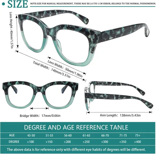 Miniatura 2 de Lentes de lectura progresivas con multienfoque estilo Oprah para mujeres, lectores de computadora con bloqueo de luz azul y bisagra de resorte