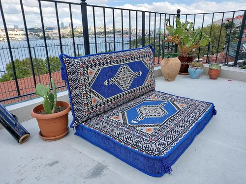 Miniatura 4 de arabicsofa Sofá de piso pequeño - Sofá modular turco hecho a mano con asientos bajos estilo Majlis