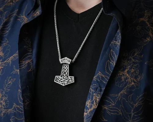 Miniatura 149 de Baldur Jewelry - Collar de martillo Thors Mjölnir - Colgante de martillo de Thor nórdico vikingo joyería vikingo - Collar Thor - Regalos Thor