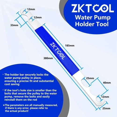 Miniatura 3 de ZKTOOL Juego de llaves para acoplamiento de ventilación, llave de herramienta de ventilador de embrague de 32mm y 36mm, herramienta de remoción