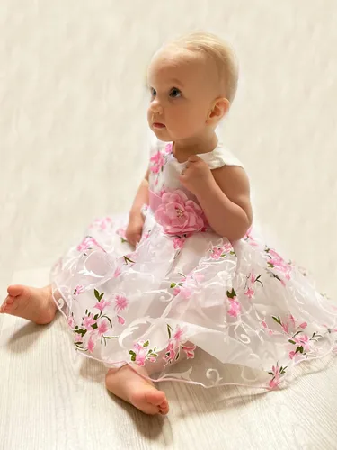 Miniatura 3 de LZH Vestido formal de encaje para bebé, vestido de novia para cumpleaños, desfiles, cumpleaños