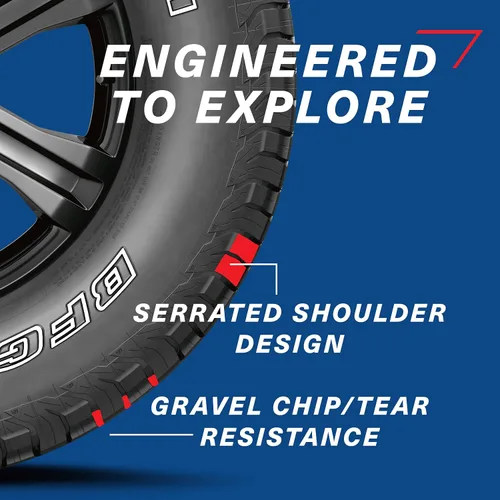 Miniatura 3 de BFGoodrich Trail-Terrain T/A - Llanta para carretera y todoterreno para camiones ligeros, SUV y crossovers, 245/50R20 102H