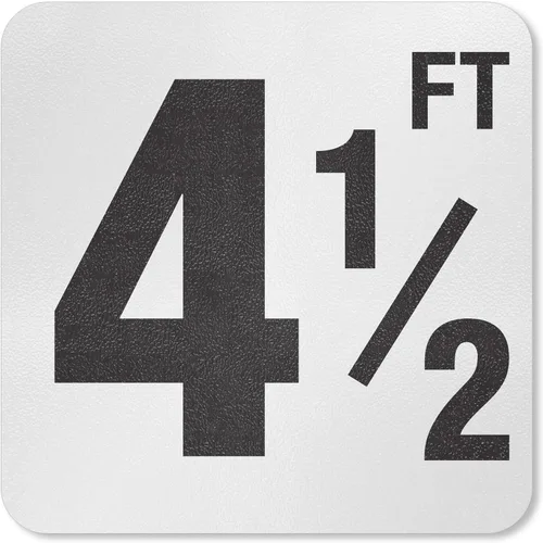 Miniatura 11 de SmartSign Marcador/letrero adhesivo de profundidad de piscina "3 pies", altura de letra de 4 pulgadas, vinilo laminado de 20 mil con superficie