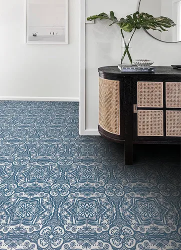 Miniatura 3 de FloorPops Azulejos de piso Erina Blue de 12 x 12 pulgadas, FP4945