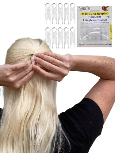 Miniatura 7 de Good Hair Days Juego de 10 horquillas Magic-Grip - Negro