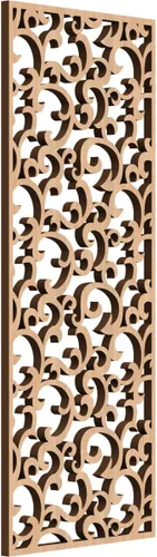 Miniatura 110 de Wheatland Paneles de pared decorativos de madera con calado, 9 3/8 pulgadas de ancho x 24 3/8 pulgadas de alto x 1/4 de alto, nogal