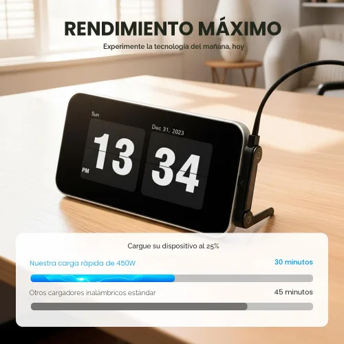 Miniatura 4 de Cable de carga trenzado de 240W con soporte para teléfono incorporado, 2026 Nuevo cable USB-C plegable y duradero de 90 grados, cable de carga 3
