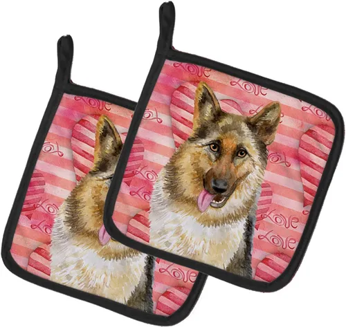 Miniatura 311 de Caroline's Treasures BB9655PTHD - Juego de soportes para ollas de cocina resistentes al calor, almohadillas calientes para horno, 7 1/2 x 7 1/2