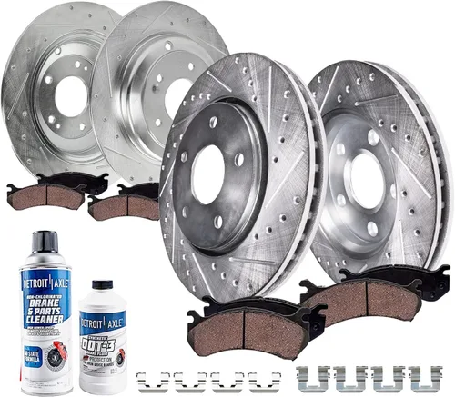 Miniatura 32 de Detroit Axle - Kit de freno delantero para Nissan Altima Sentra 07-10, repuesto de pastillas de freno de cerámica de freno de disco 2007 2008 2009
