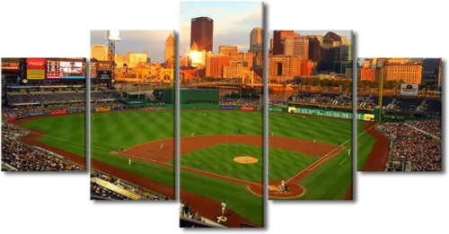 Miniatura 46 de Arte para pared, lienzo para estadio deportivo, arte para pared, diseño de campo de Wrigley en Chicago, pinturas de Chicago, impresiones sobre