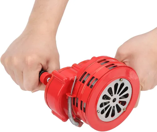 Miniatura 3 de Sirena de manivela, alarma portátil de funcionamiento manual de 120 dB, sonido fuerte, con carcasa de metal duradero, para escuelas, tropas