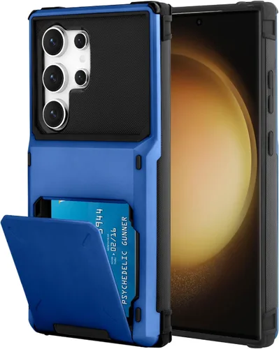 Miniatura 127 de Funda tipo cartera para Samsung Galaxy S22 Ultra con 4 ranuras para tarjetas de crédito a prueba de golpes, funda híbrida de protección reforzada