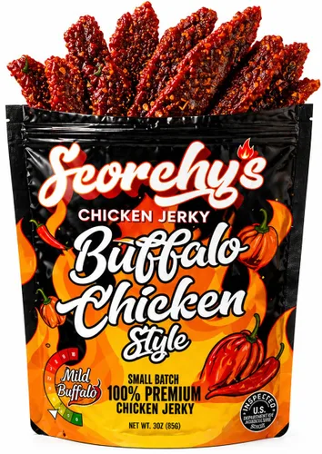 Miniatura 13 de Scorchy's Jerky - Carolina Reaper Beef Jerky - Cecina picante extrema, hecha en Estados Unidos, aperitivo alto en proteínas, bajo en carbohidratos