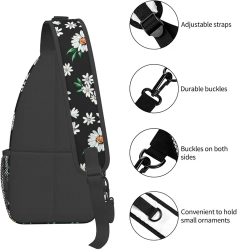 Miniatura 4 de Bolso bandolera para mujeres y hombres, mochila de viaje para senderismo, bolsa cruzada para el hombro, bolsa de pecho, casual, mochila deportiva